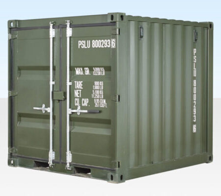 8Ft One Trip Shipping Container (Green)