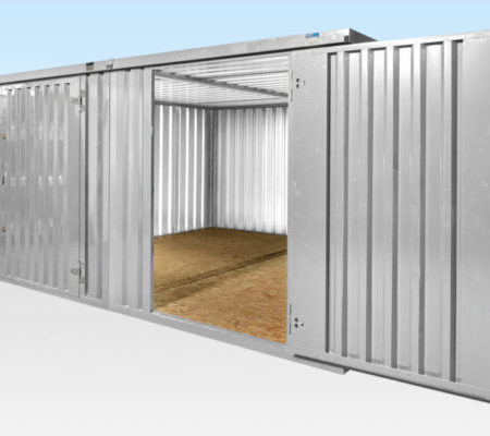 4M X 4.2M Side Linked Flat Pack Container Bundle (Galvanised)